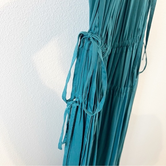 BONDI BORN Resplendent Gathered crinkled satin-twill maxi dress Derwent Small S - Picture 7 of 8